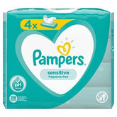 PAMPERS SENSITIVE FEUCHTÜCHER FÜR BABYS, 52 STÜCK, 4 PACKUNGEN